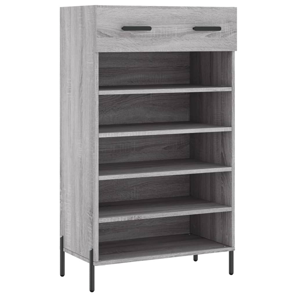 Παπουτσοθήκη Γκρι Sonoma 60 x 35 x 105 εκ. από Επεξεργ. Ξύλο