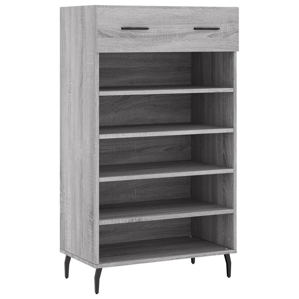 Παπουτσοθήκη Γκρι Sonoma 60 x 35 x 105 εκ. από Επεξεργ. Ξύλο
