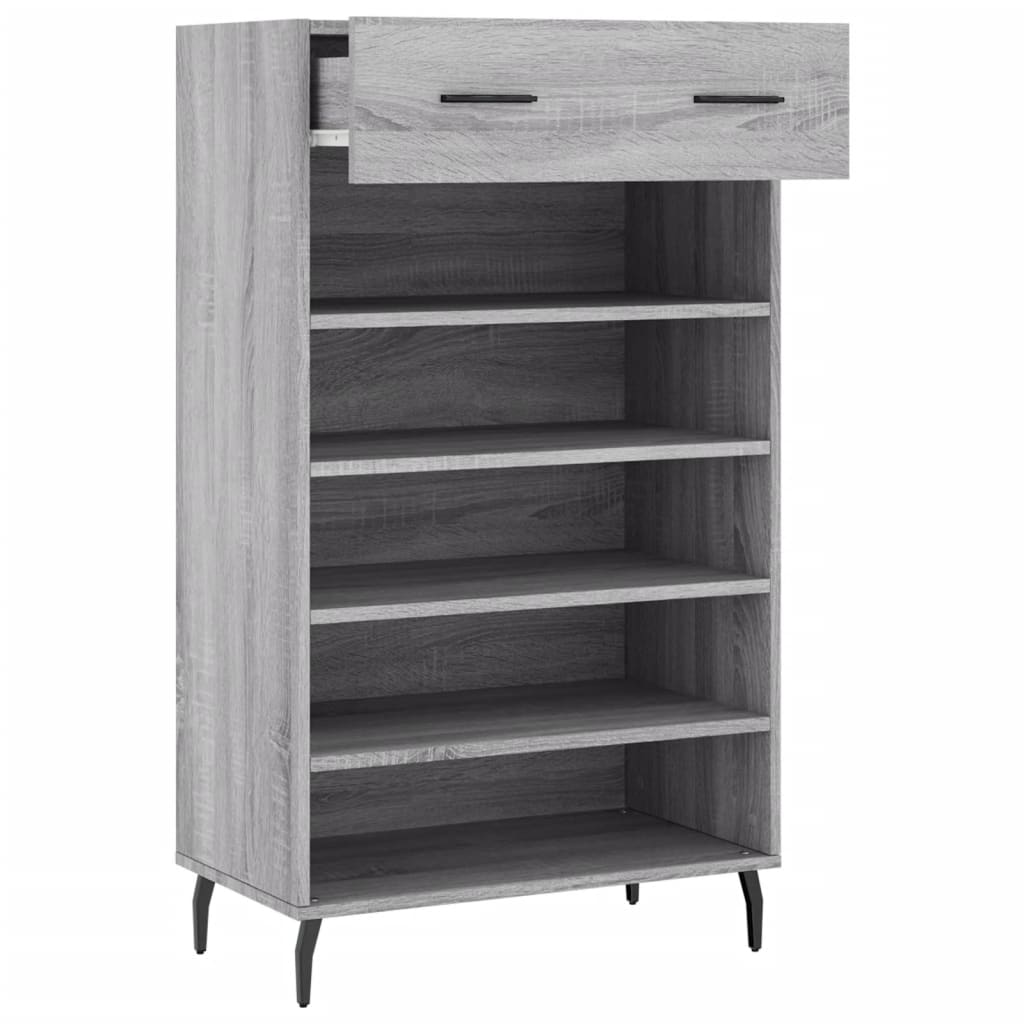Παπουτσοθήκη Γκρι Sonoma 60 x 35 x 105 εκ. από Επεξεργ. Ξύλο