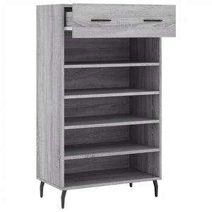 Παπουτσοθήκη Γκρι Sonoma 60 x 35 x 105 εκ. από Επεξεργ. Ξύλο