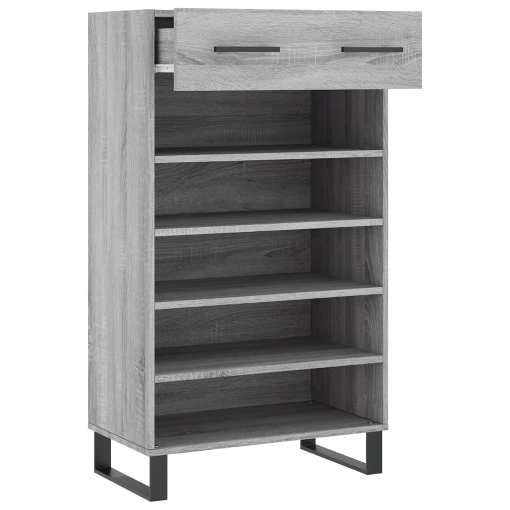 Παπουτσοθήκη Γκρι Sonoma 60 x 35 x 105 εκ. από Επεξεργ. Ξύλο