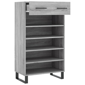 Παπουτσοθήκη Γκρι Sonoma 60 x 35 x 105 εκ. από Επεξεργ. Ξύλο