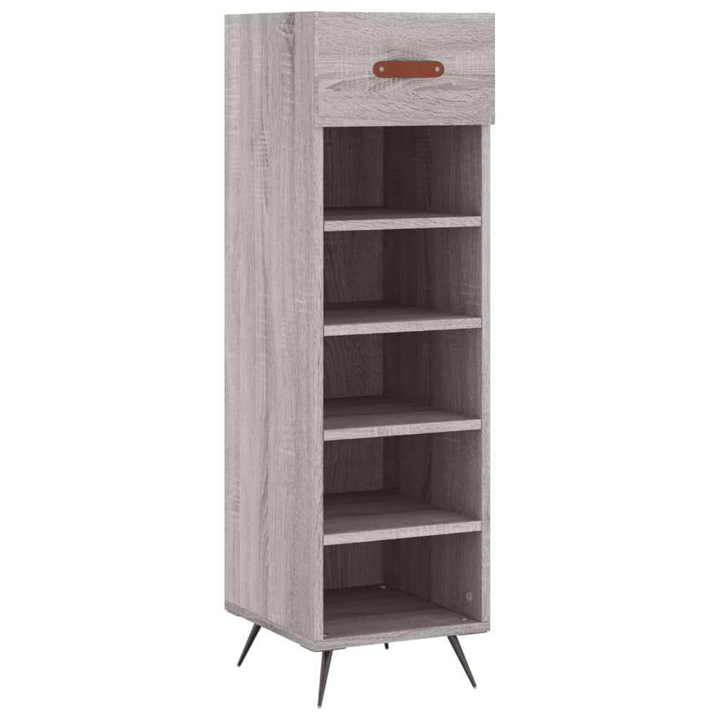 Παπουτσοθήκη Γκρι Sonoma 30x35x105 εκ. από Επεξεργασμένο Ξύλο