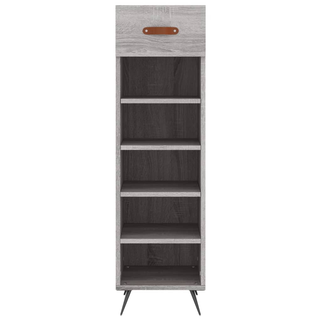 Παπουτσοθήκη Γκρι Sonoma 30x35x105 εκ. από Επεξεργασμένο Ξύλο
