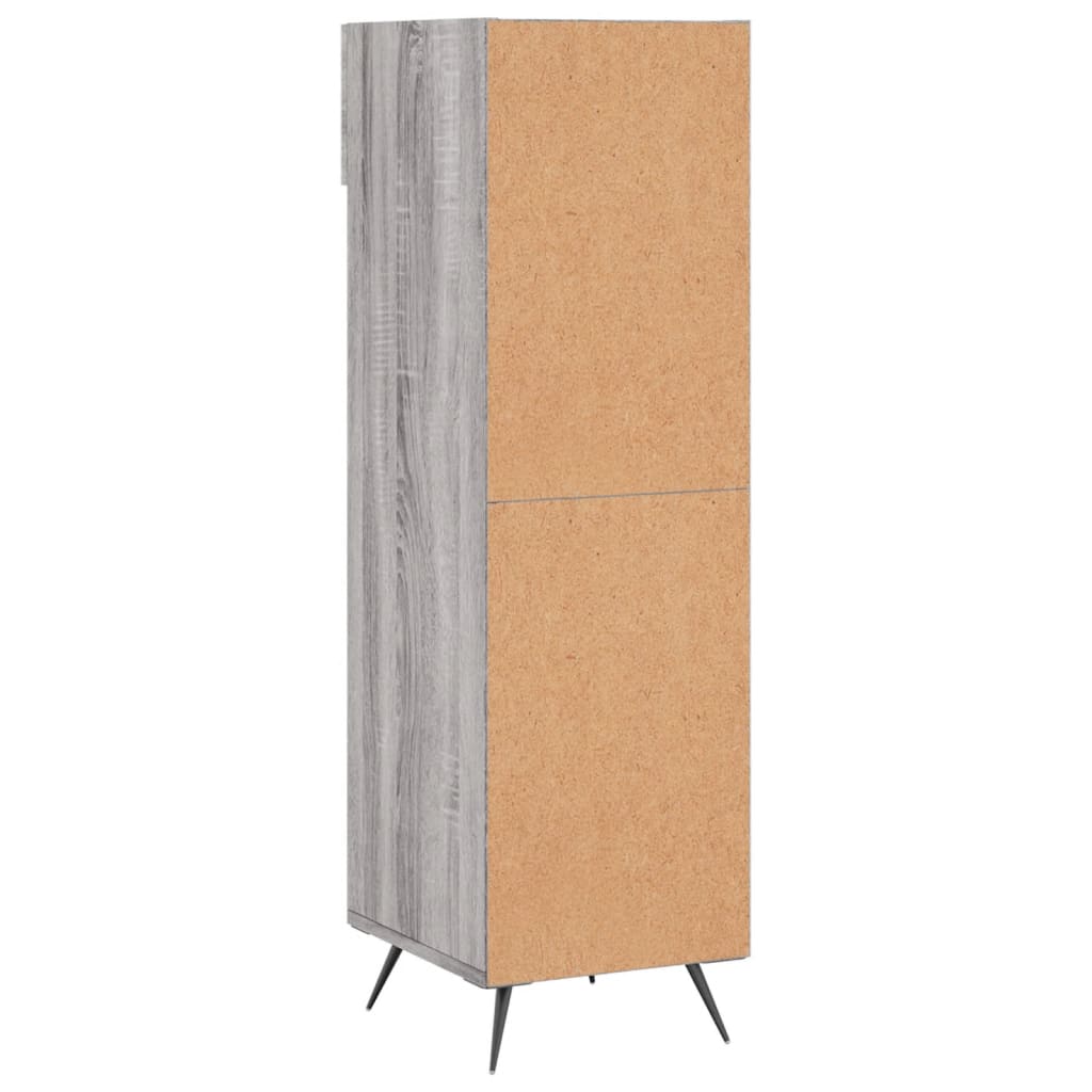 Παπουτσοθήκη Γκρι Sonoma 30x35x105 εκ. από Επεξεργασμένο Ξύλο