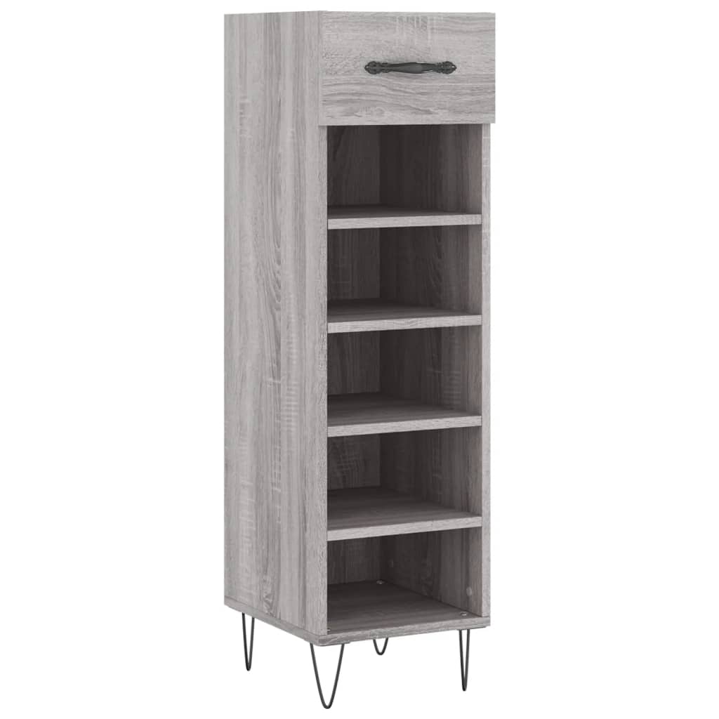 Παπουτσοθήκη Γκρι Sonoma 30x35x105 εκ. από Επεξεργασμένο Ξύλο