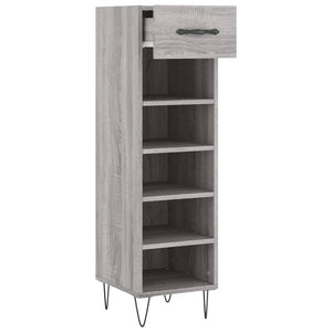 Παπουτσοθήκη Γκρι Sonoma 30x35x105 εκ. από Επεξεργασμένο Ξύλο
