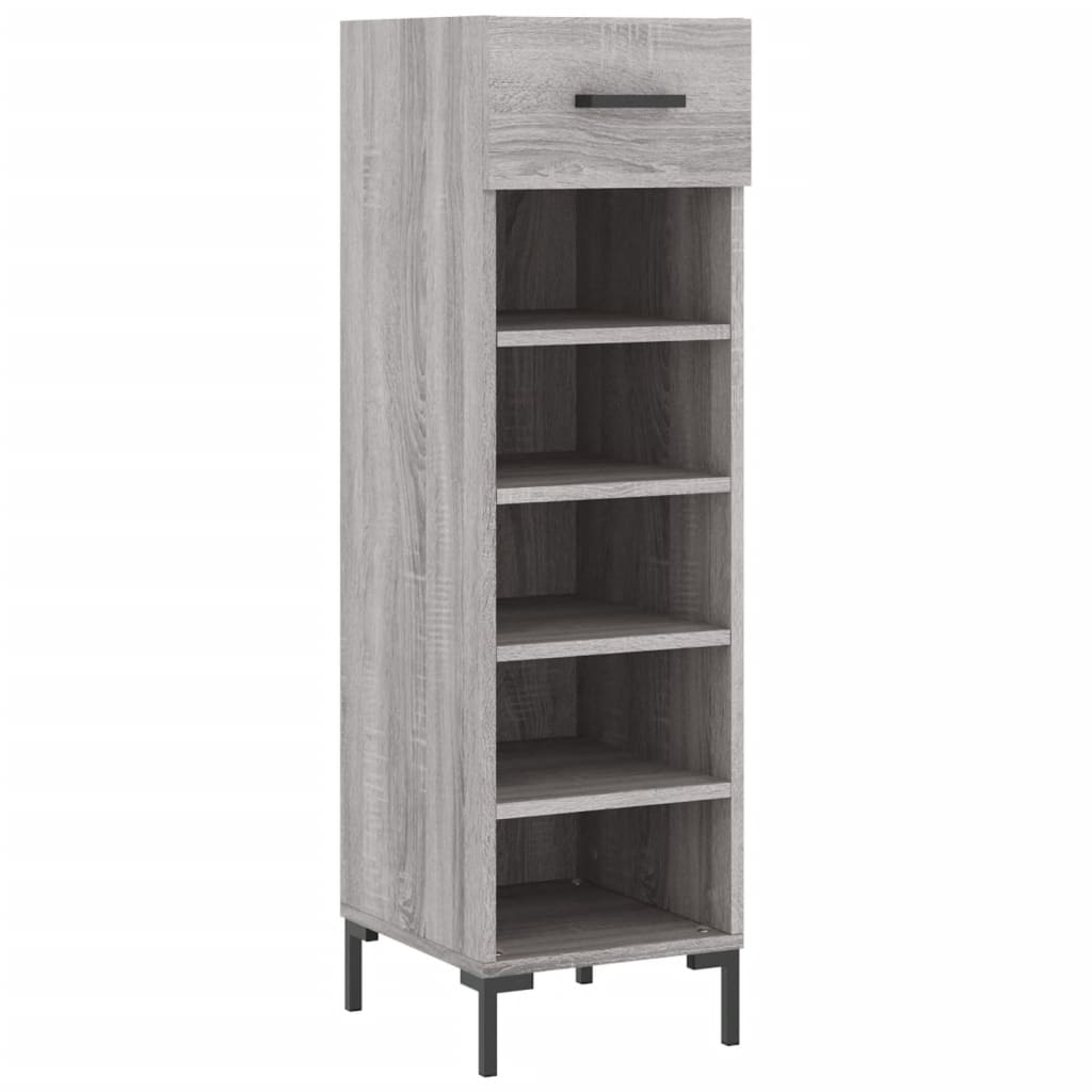 Παπουτσοθήκη Γκρι Sonoma 30x35x105 εκ. από Επεξεργασμένο Ξύλο