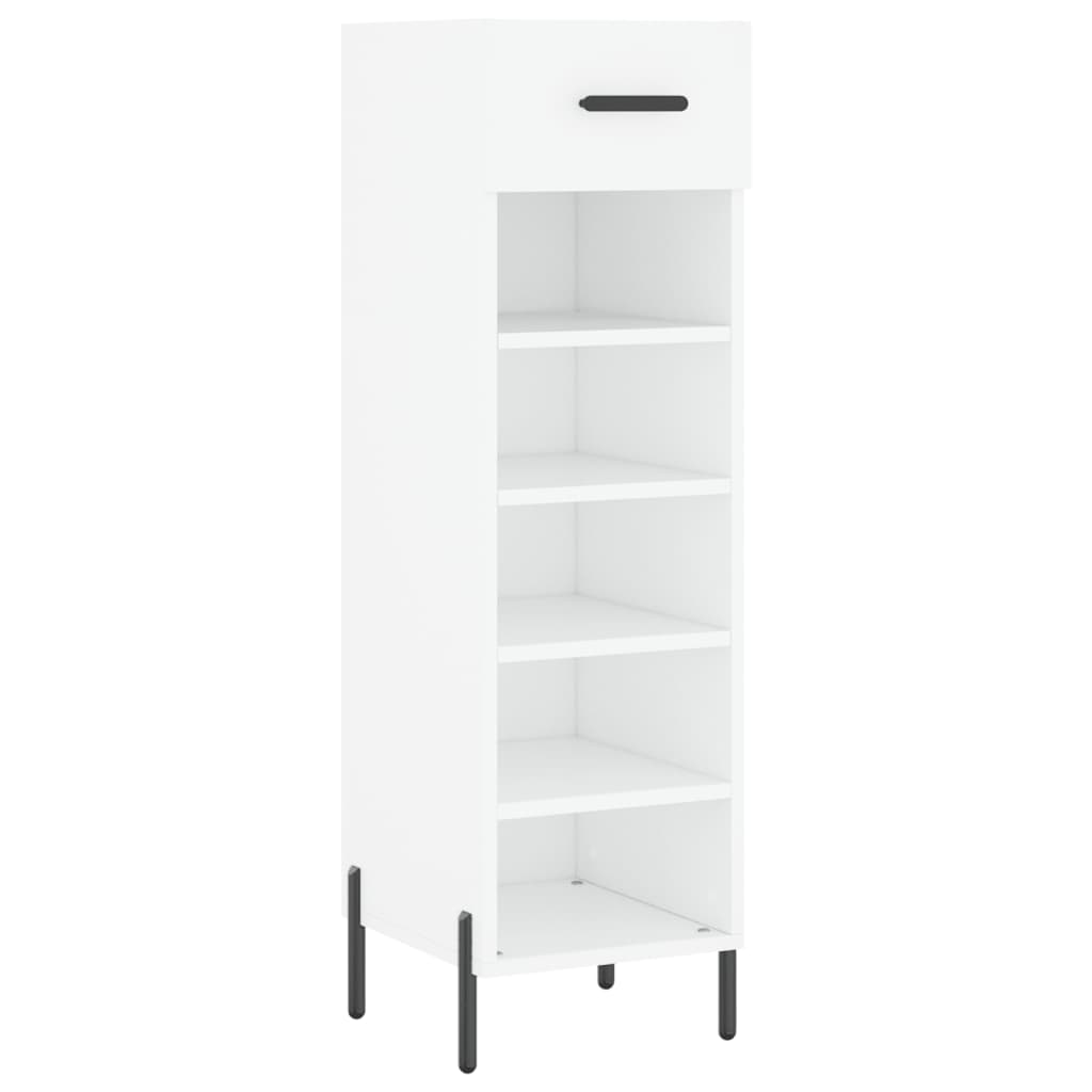 Παπουτσοθήκη Λευκή 30 x 35 x 105 εκ. από Επεξεργασμένο Ξύλο