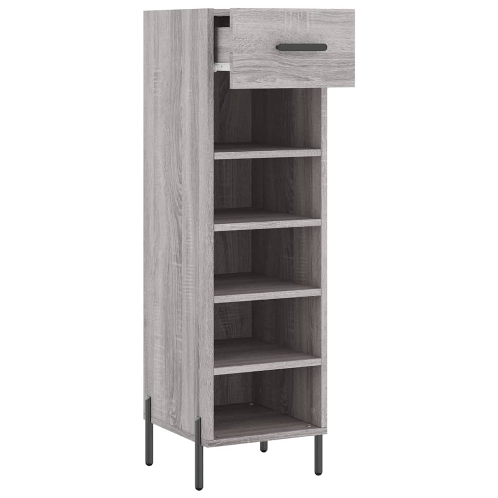 Παπουτσοθήκη Γκρι Sonoma 30x35x105 εκ. από Επεξεργασμένο Ξύλο