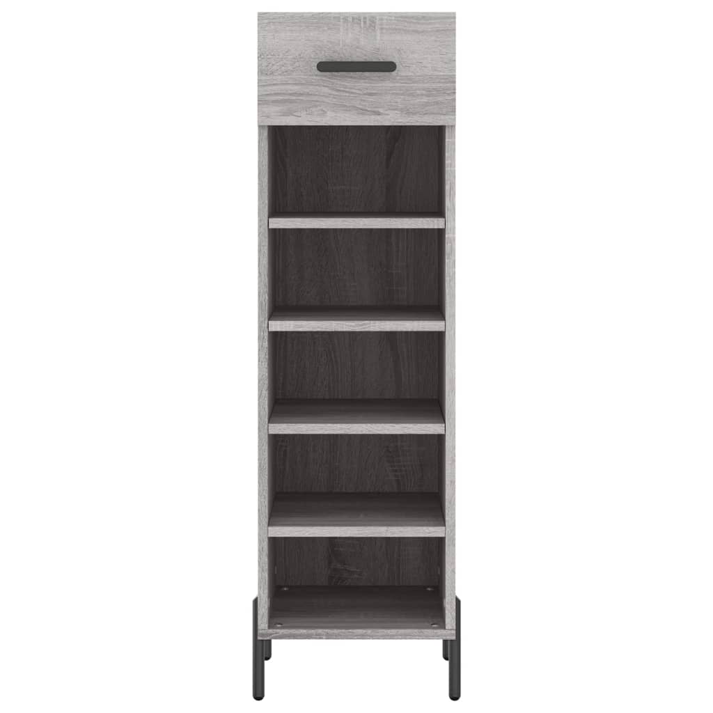 Παπουτσοθήκη Γκρι Sonoma 30x35x105 εκ. από Επεξεργασμένο Ξύλο