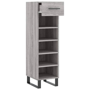 Παπουτσοθήκη Γκρι Sonoma 30x35x105 εκ. από Επεξεργασμένο Ξύλο
