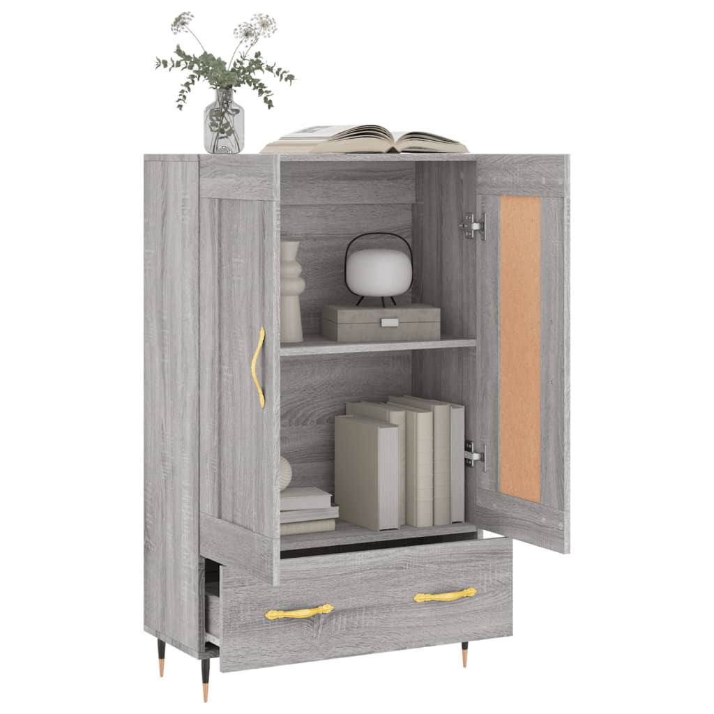 Ντουλάπα Γκρι Sonoma 69,5 x 31 x 115 εκ. από Επεξεργασμένο Ξύλο