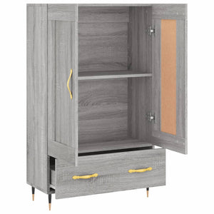 Ντουλάπα Γκρι Sonoma 69,5 x 31 x 115 εκ. από Επεξεργασμένο Ξύλο