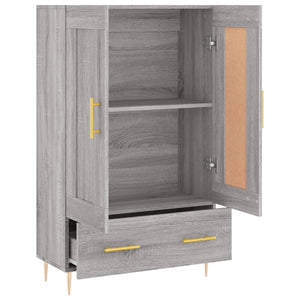 Ντουλάπα Γκρι Sonoma 69,5 x 31 x 115 εκ. από Επεξεργασμένο Ξύλο