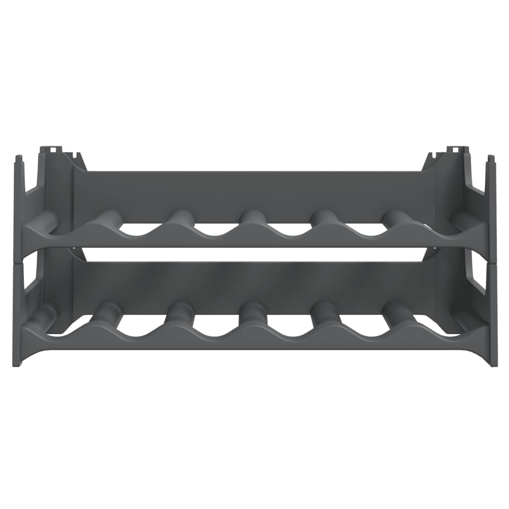 Ραφιέρα Κρασιών Στοιβαζόμενη για 12 Μπουκάλια από Πολυπρ/λένιο - PAKOBAZAAR