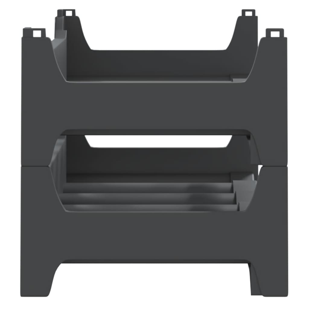 Ραφιέρα Κρασιών Στοιβαζόμενη για 12 Μπουκάλια από Πολυπρ/λένιο - PAKOBAZAAR