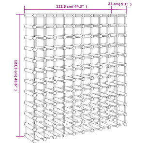 Ραφιέρα Κρασιών 120 Κρασιά 112,5x23x123,5εκ. Μασίφ Ξύλο Πεύκου