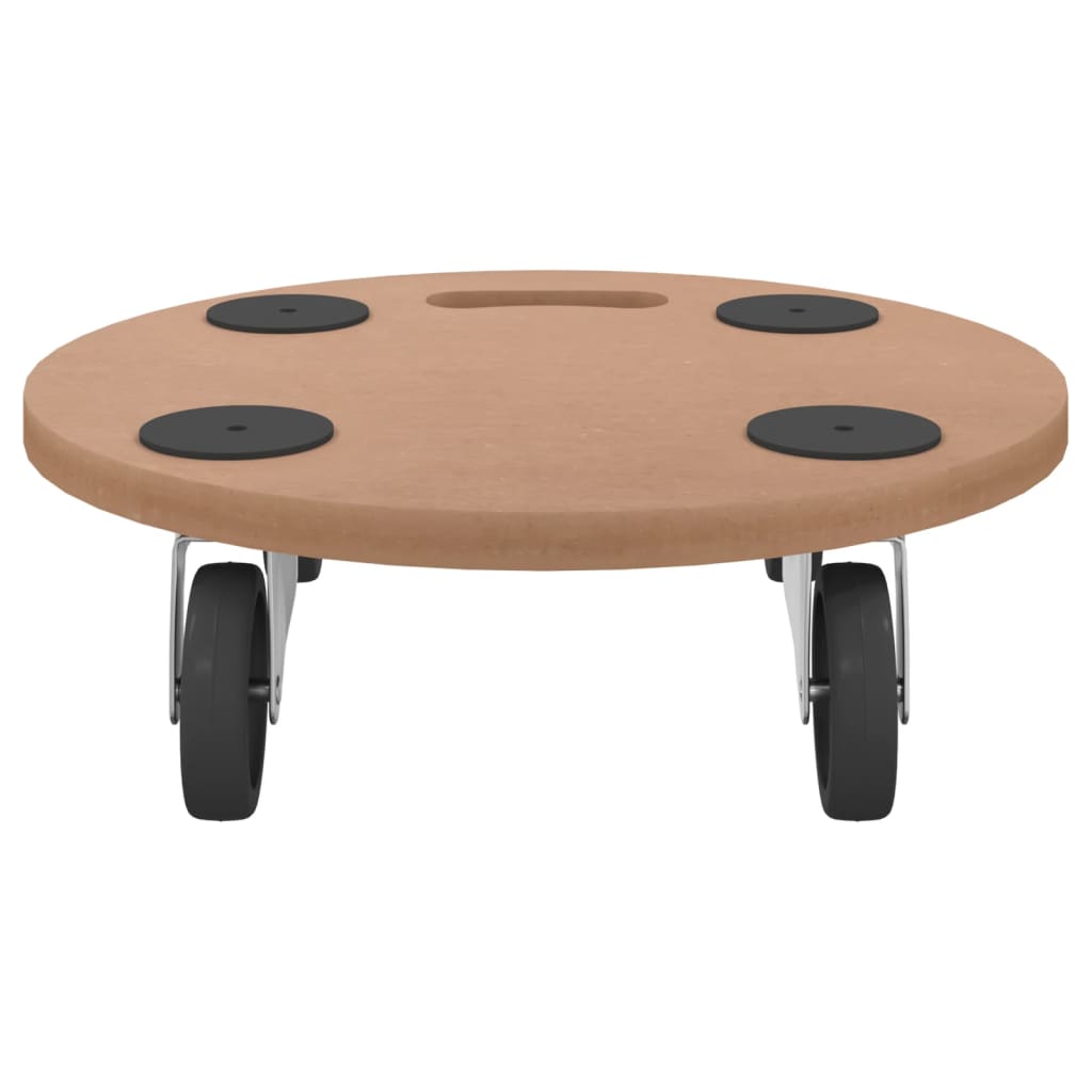 Τρέιλερ Μεταφοράς Αντικειμένων 2 Τεμ. Στρογγυλά από Επεξ. Ξύλο - PAKOBAZAAR