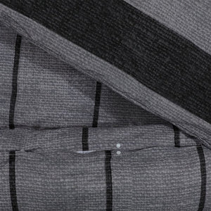 Σετ Παπλωματοθήκης Σκούρο Γκρι 200 x 200 εκ. Βαμβακερό - PAKOBAZAAR