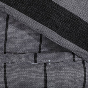Σετ Παπλωματοθήκη Σκούρο Γκρι 135x200 εκ. Βαμβακερό - PAKOBAZAAR