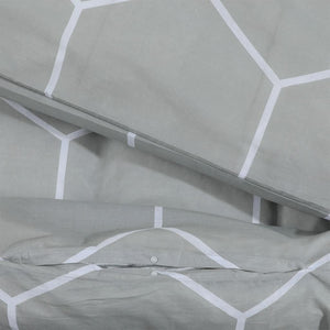 Σετ Παπλωματοθήκη  Γκρι 135x200 εκ. Βαμβακερό - PAKOBAZAAR