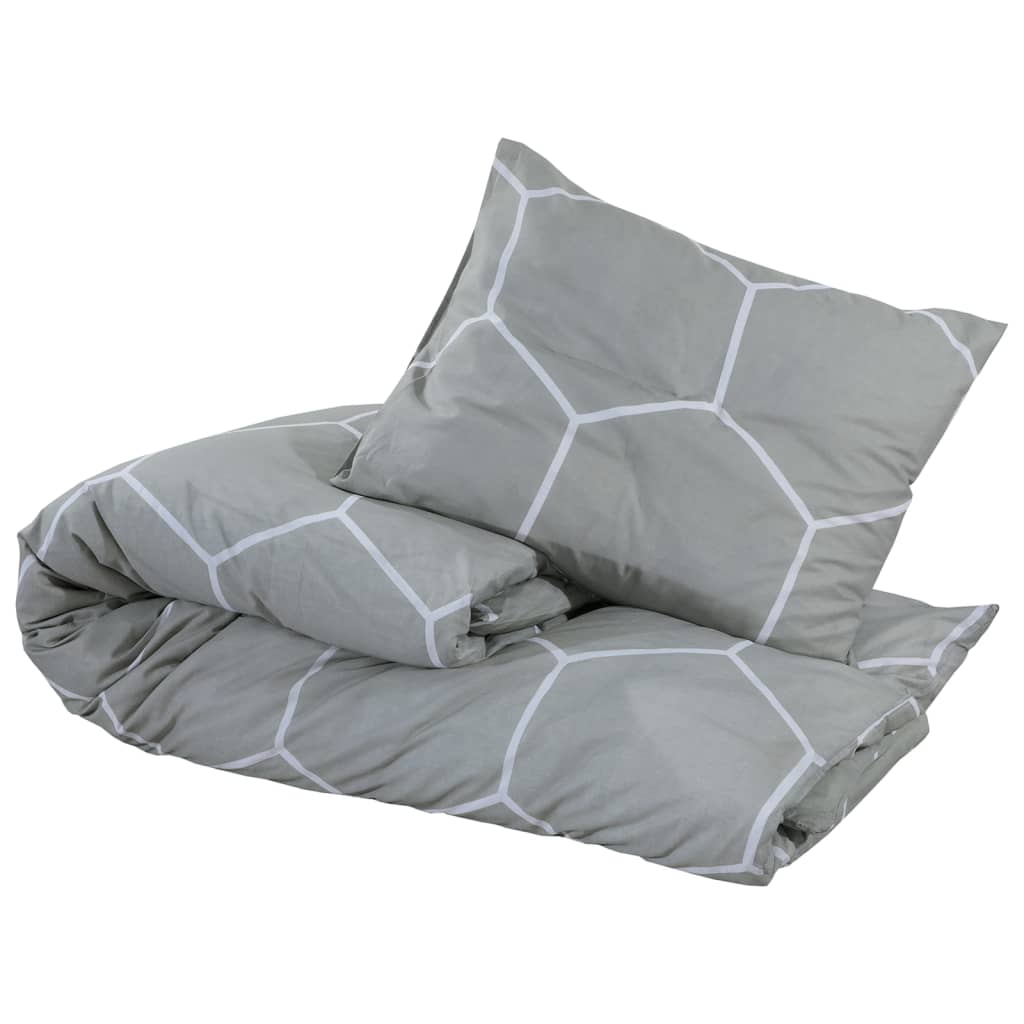 Σετ Παπλωματοθήκη  Γκρι 155x220 εκ. Βαμβακερό - PAKOBAZAAR