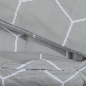 Σετ Παπλωματοθήκη  Γκρι 155x220 εκ. Βαμβακερό - PAKOBAZAAR
