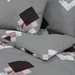 Σετ Παπλωματοθήκη  Γκρι 135x200 εκ. Βαμβακερό - PAKOBAZAAR
