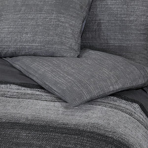 Σετ Παπλωματοθήκης Σκούρο Γκρι 260 x 220 εκ. Βαμβακερό - PAKOBAZAAR