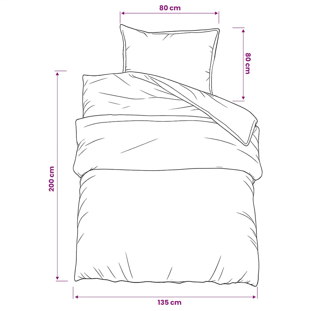 Σετ Παπλωματοθήκη Ροζ 135x200 cm Βαμβακερό - Pakobazaar