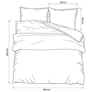 Σετ Παπλωματοθήκης Ροζ 200 x 200 εκ. Βαμβακερό - Pakobazaar