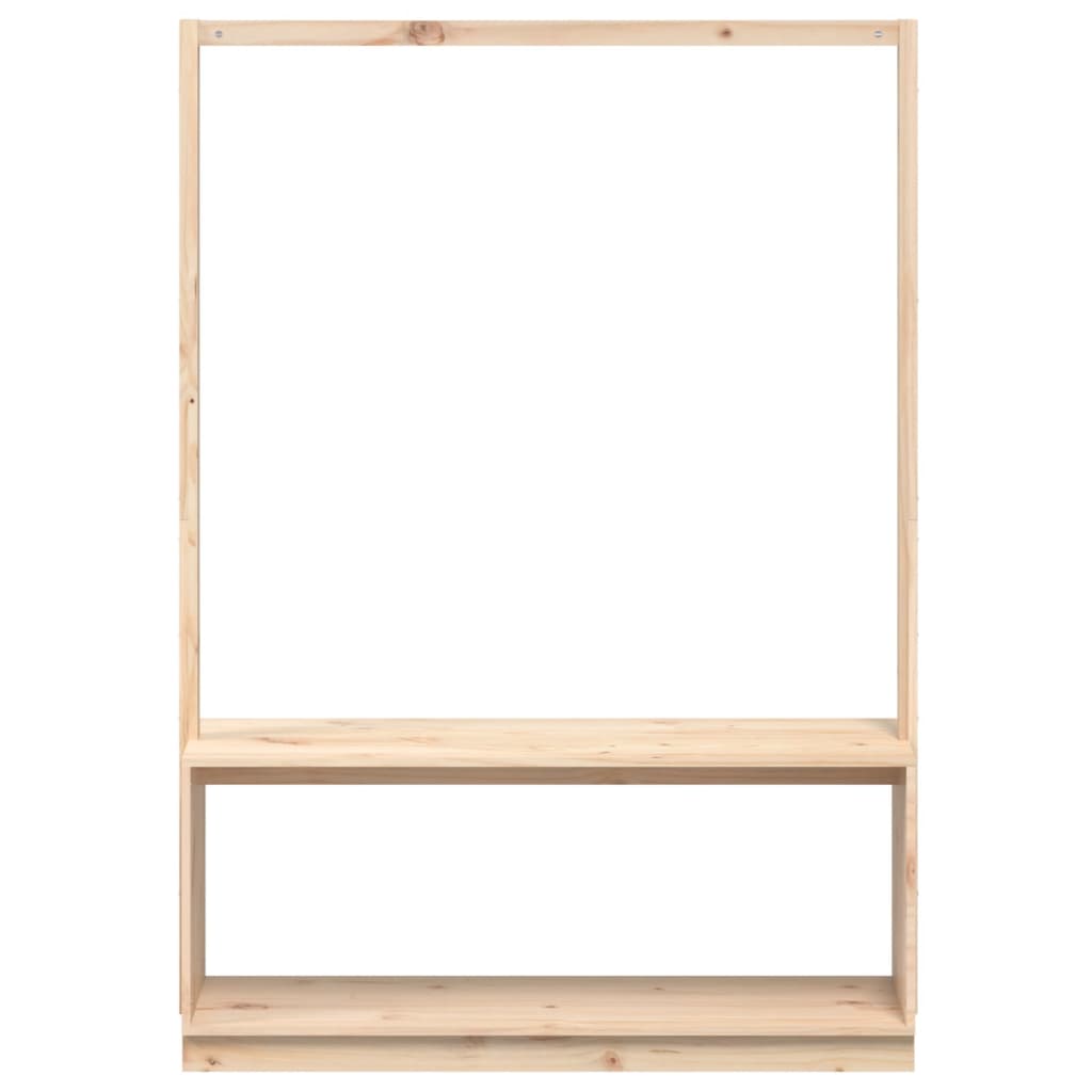 Κρεμάστρα Ρούχων με Παπουτσοθήκη 113x40x157,5 εκ. Μασίφ Πεύκο