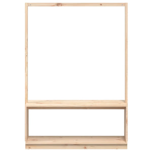 Κρεμάστρα Ρούχων με Παπουτσοθήκη 113x40x157,5 εκ. Μασίφ Πεύκο