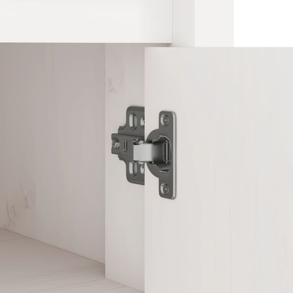 Ντουλάπι Κουζίνας Εξ. Χώρου MEPPEL Λευκό 106x55x64εκ Μασίφ Ξύλο Πεύκου