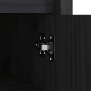 Ντουλάπι Κουζίνας Εξ. Χώρου MEPPEL Μαύρο 106x55x64εκ Μασίφ Ξύλο Πεύκου