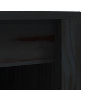 Ντουλάπι Κουζίνας Εξ. Χώρου MEPPEL Μαύρο 55x55x92 εκ Μασίφ Ξύλο Πεύκου