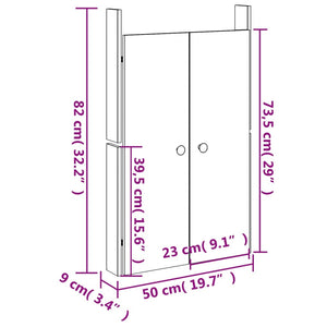 Πόρτες Κουζίνας Εξ. Χώρου MEPPEL 2 τεμ. 50x9x82 εκ. Μασίφ Πεύκο - Pakobazaar