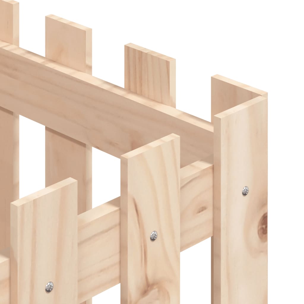 Ζαρντινιέρα με Σχέδιο Φράχτη 40 x 40 x 40 εκ. Μασίφ Ξύλο Πεύκου