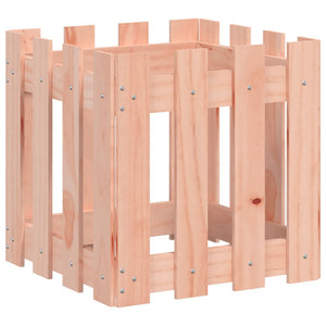 Ζαρντινιέρα με Σχ. Φράχτη 40x40x40 εκ. Μασίφ Ξύλο Ψευδοτσούγκας