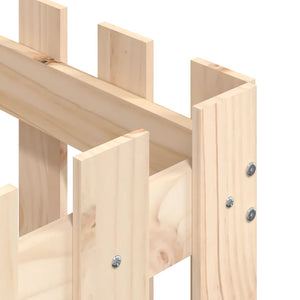 Ζαρντινιέρα με Σχέδιο Φράχτη 50 x 50 x 50 εκ. Μασίφ Ξύλο Πεύκου