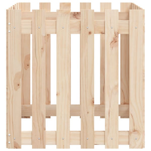 Ζαρντινιέρα με Σχέδιο Φράχτη 60 x 60 x 60 εκ. Μασίφ Ξύλο Πεύκου