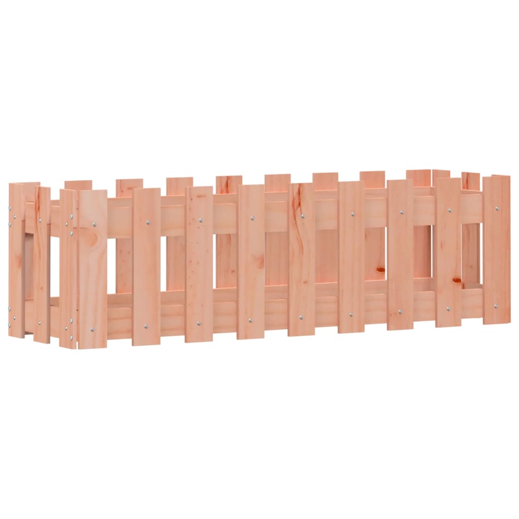 Ζαρντινιέρα Υπερυψωμένη Φράχτης 100x30x30 εκ Μασίφ Ψευδοτσούγκα