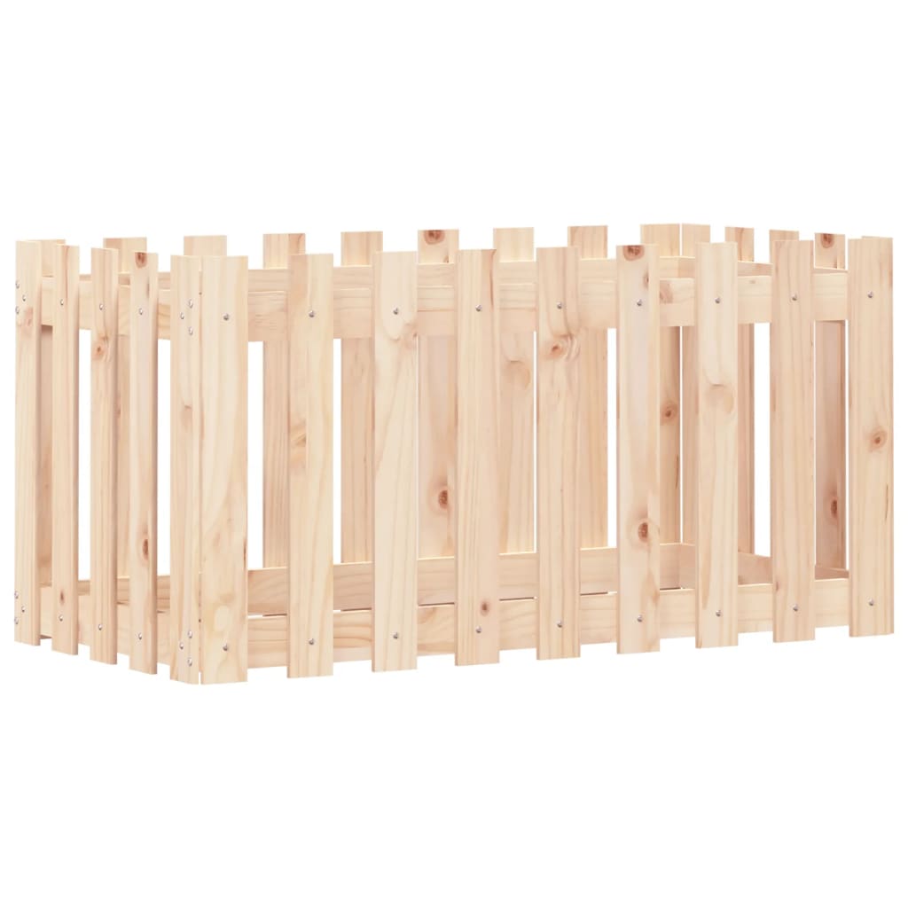 Ζαρντινιέρα Υπερυψωμένη Σχ Φράχτη 100 x 50 x 50 εκ. Μασίφ Πεύκο