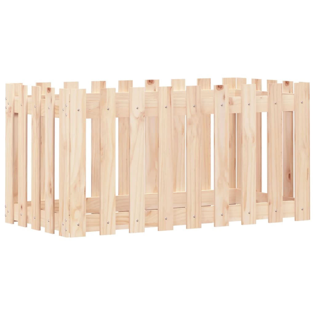 Ζαρντινιέρα Υπερυψωμένη Σχ Φράχτη 100 x 50 x 50 εκ. Μασίφ Πεύκο