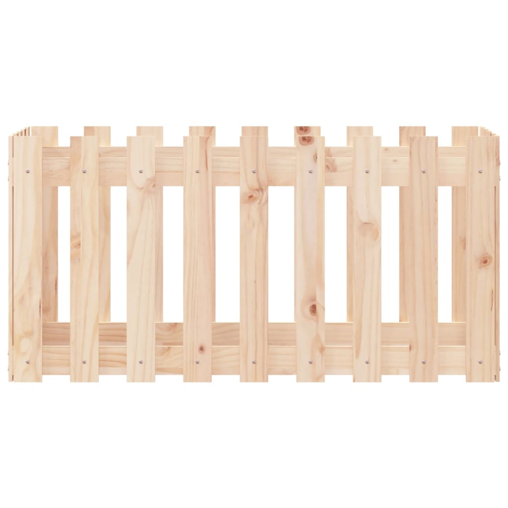 Ζαρντινιέρα Υπερυψωμένη Σχ Φράχτη 100 x 50 x 50 εκ. Μασίφ Πεύκο