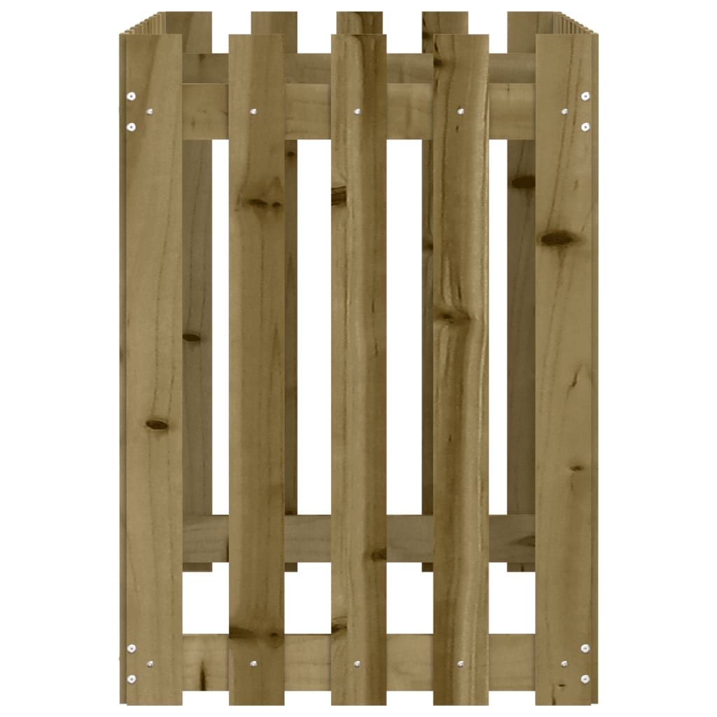 Ζαρντινιέρα με Σχέδιο Φράχτη 100x50x70εκ. Εμποτισμ. Ξύλο Πεύκου