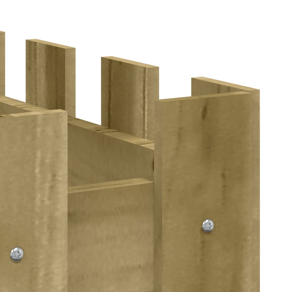 Ζαρντινιέρα με Σχέδιο Φράχτη 100x50x70εκ. Εμποτισμ. Ξύλο Πεύκου