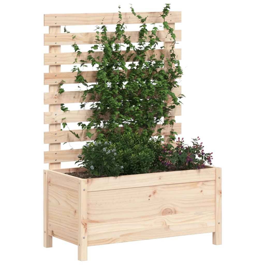 Ζαρντινιέρα με Ράφι 79 x 39,5 x 114 εκ. από Μασίφ Ξύλο Πεύκου