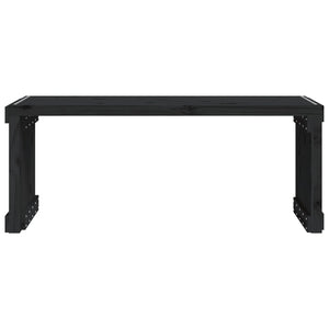 Παγκάκι Κήπου Επεκτάσιμο Μαύρο 212,5x40,5x45εκ. Μασίφ Πεύκο - Pakobazaar